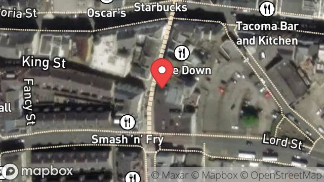 Map showing 10A-18, DUKE STREET, DOUGLAS, ISLE OF MAN, IM1 2AY