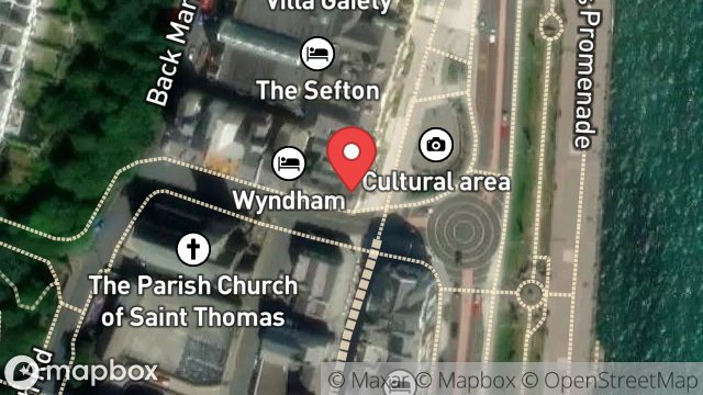 Map showing 1, HARRIS PROMENADE, DOUGLAS, ISLE OF MAN, IM1 2HH