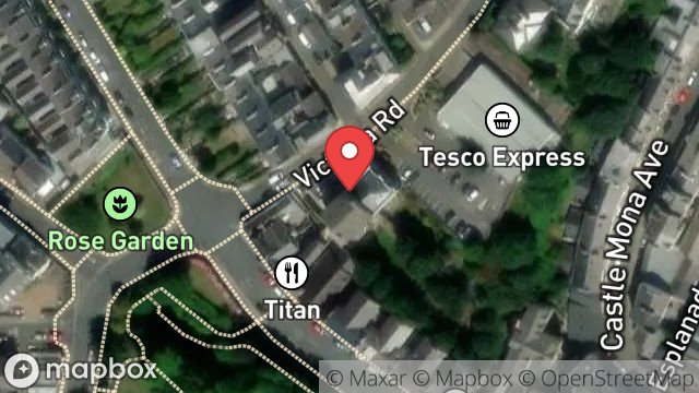 Map showing ELYSEE COURT, 8, VICTORIA ROAD, DOUGLAS, ISLE OF MAN, IM2 4ER