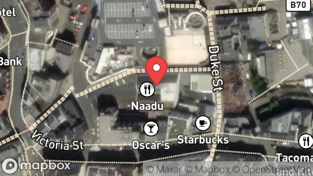 Map showing 7-17, WELLINGTON STREET, DOUGLAS, ISLE OF MAN, IM1 2AS