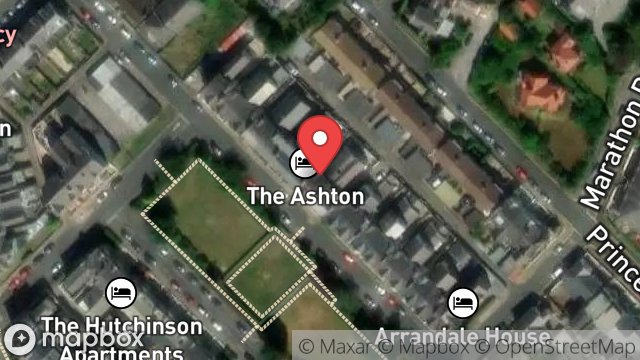 Map showing ALLERTON, 29, HUTCHINSON SQUARE, DOUGLAS, ISLE OF MAN, IM2 4HP