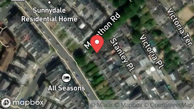 Map showing TUDOR LODGE, 18, STANLEY TERRACE, DOUGLAS, ISLE OF MAN, IM2 4EP