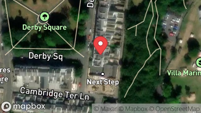 Map showing 24, DERBY SQUARE, DOUGLAS, ISLE OF MAN, IM1 3LS