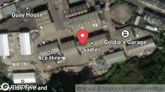 Map showing UNIT 7C, SOUTH QUAY INDUSTRIAL ESTATE, DOUGLAS, ISLE OF MAN, IM1 5AT