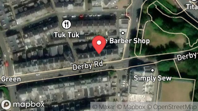 Map showing SILVERBAY, 8, DERBY ROAD, DOUGLAS, ISLE OF MAN, IM2 3ET