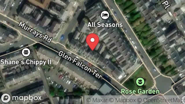 Map showing 12, MURRAYS ROAD, DOUGLAS, ISLE OF MAN, IM2 3HT