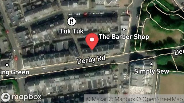 Map showing FLAT 1, 12, DERBY ROAD, DOUGLAS, ISLE OF MAN, IM2 3ET