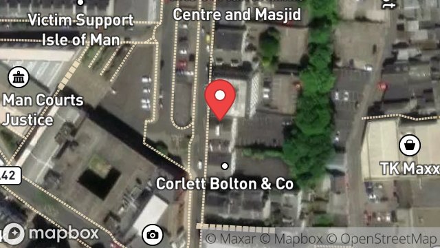 Map showing 8, FINCH ROAD, DOUGLAS, ISLE OF MAN, IM1 2PT