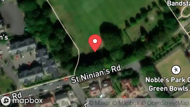 Map showing LOWER PLAYING FIELD NOBLES PARK ADJACENT TO, ST NINIANS ROAD, DOUGLAS, ISLE OF MAN, IM2 4BE
