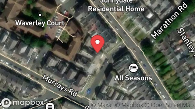 Map showing 1, PRINCES AVENUE, DOUGLAS, ISLE OF MAN, IM2 3JB