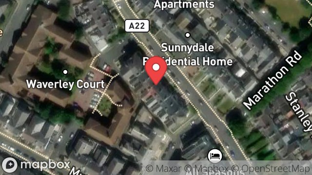 Map showing 5, DRURY TERRACE, DOUGLAS, ISLE OF MAN, IM2 3HY