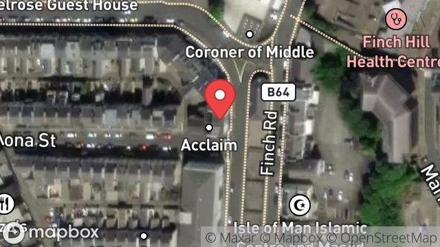 Map showing 12, MOUNT HAVELOCK, DOUGLAS, ISLE OF MAN, IM1 2QG