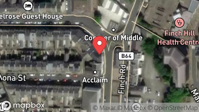 Map showing 14, MOUNT HAVELOCK, DOUGLAS, ISLE OF MAN, IM1 2QG