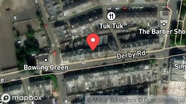 Map showing FLAT 1, 22A, DERBY ROAD, DOUGLAS, ISLE OF MAN, IM2 3ET
