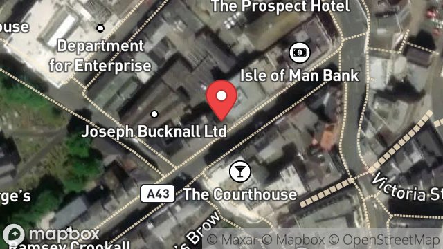 Map showing TALBOT CHAMBERS, 16-18, ATHOL STREET, DOUGLAS, ISLE OF MAN, IM1 1QD