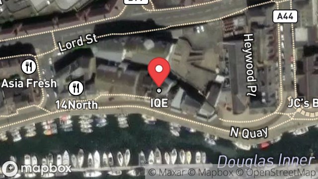 Map showing MERCHANTS HOUSE, 24, NORTH QUAY, DOUGLAS, ISLE OF MAN, IM1 4LE