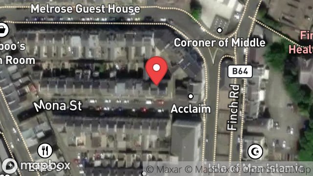 Map showing 4, MONA STREET, DOUGLAS, ISLE OF MAN, IM1 2QD