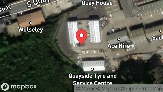 Map showing FORMER GAS PRODUCTION AND STORAGE AREA, SOUTH QUAY, DOUGLAS, ISLE OF MAN, IM1 5AT