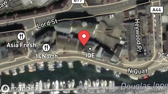 Map showing 23, NORTH QUAY, DOUGLAS, ISLE OF MAN, IM1 4LE