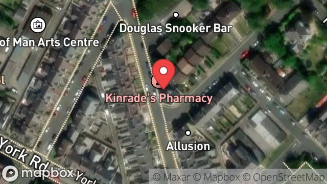 Map showing FORMER NEWSAGENTS, 1, BALLAQUAYLE ROAD, DOUGLAS, ISLE OF MAN, IM2 5DF