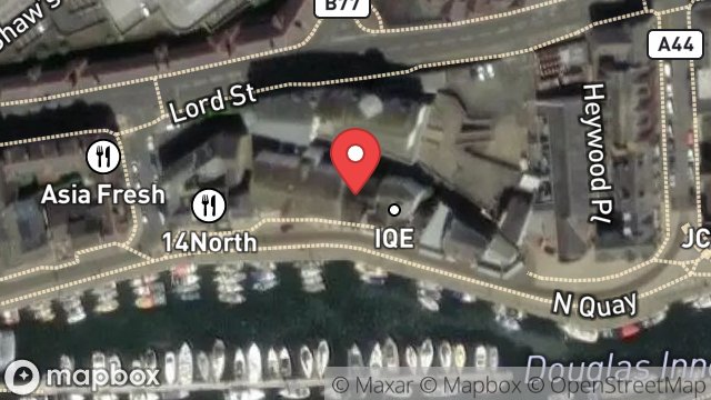 Map showing 22, NORTH QUAY, DOUGLAS, ISLE OF MAN, IM1 4LE