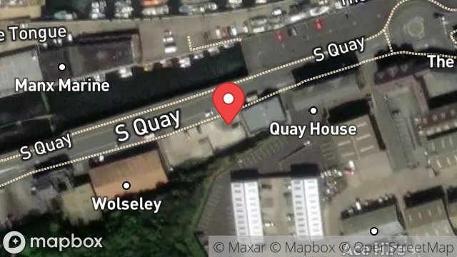 Map showing UNIT 21A, SOUTH QUAY, DOUGLAS, ISLE OF MAN, IM1 5AR