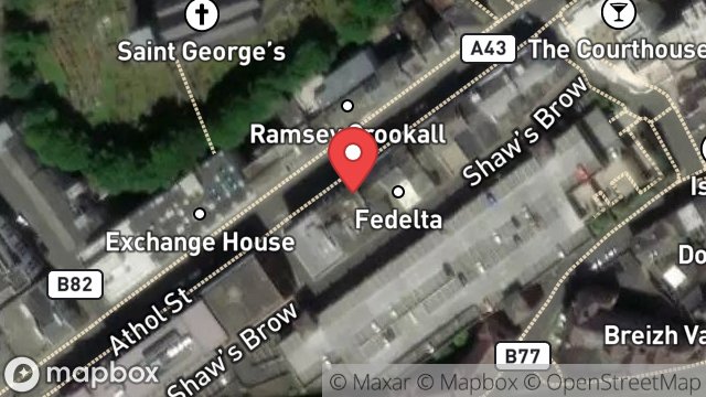 Map showing 33-37, ATHOL STREET, DOUGLAS, ISLE OF MAN, IM1 1LB