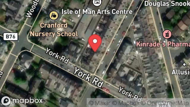 Map showing 7, PALATINE ROAD, DOUGLAS, ISLE OF MAN, IM2 3BQ
