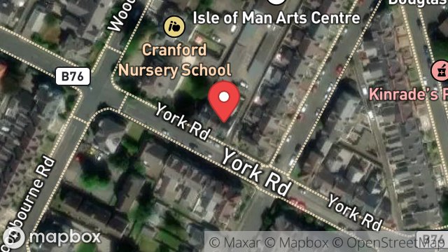 Map showing 21, YORK ROAD, DOUGLAS, ISLE OF MAN, IM2 3BJ