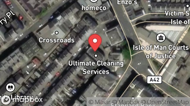 Map showing 13, PRINCES STREET, DOUGLAS, ISLE OF MAN, IM1 1BB
