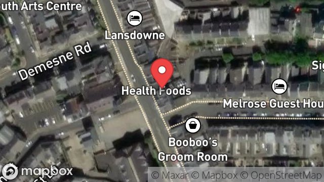 Map showing FLAT 1, 86, BUCKS ROAD, DOUGLAS, ISLE OF MAN, IM1 3AG
