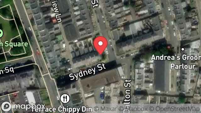 Map showing 6, SYDNEY STREET, DOUGLAS, ISLE OF MAN, IM1 3JB