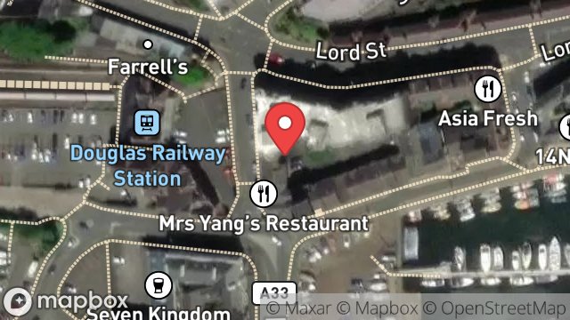 Map showing 3, CLINCHES COURT, NORTH QUAY, DOUGLAS, ISLE OF MAN, IM1 4LJ