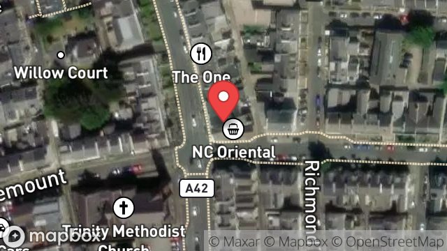 Map showing CROSSROADS HOME INTERIORS, 2, PROSPECT TERRACE, DOUGLAS, ISLE OF MAN, IM1 3AL