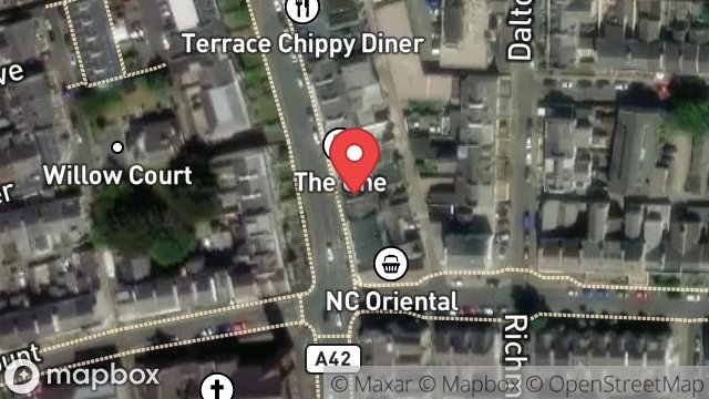Map showing 8, PROSPECT TERRACE, DOUGLAS, ISLE OF MAN, IM1 3AL