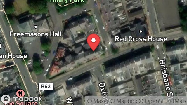 Map showing FLAT 1, 68, DERBY ROAD, DOUGLAS, ISLE OF MAN, IM2 3EB