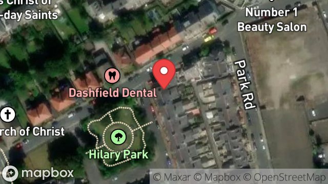 Map showing 16, HILARY PARK, DOUGLAS, ISLE OF MAN, IM2 3EF