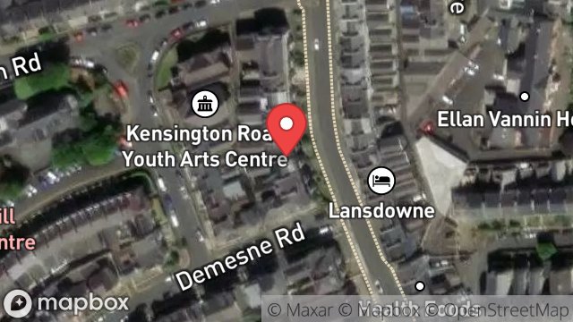 Map showing FLAT 4, 65, BUCKS ROAD, DOUGLAS, ISLE OF MAN, IM1 3EF
