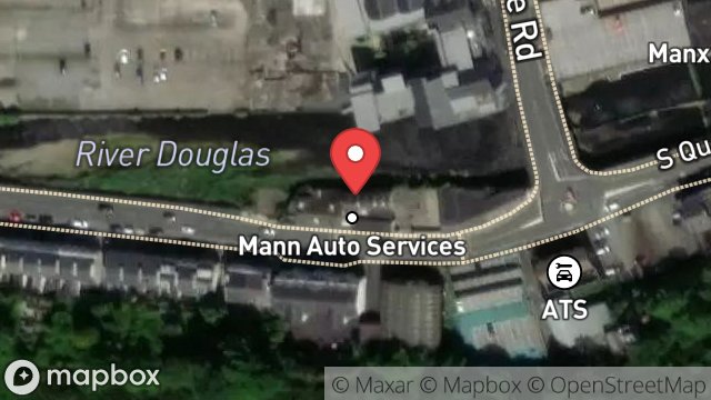 Map showing BRIDGE WORKS, SOUTH QUAY, DOUGLAS, ISLE OF MAN, IM1 5AJ