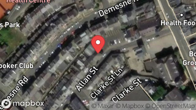 Map showing 8-10, ALLAN STREET, DOUGLAS, ISLE OF MAN, IM1 3DH