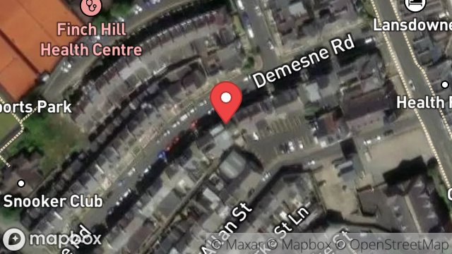 Map showing 15, DEMESNE ROAD, DOUGLAS, ISLE OF MAN, IM1 3EB