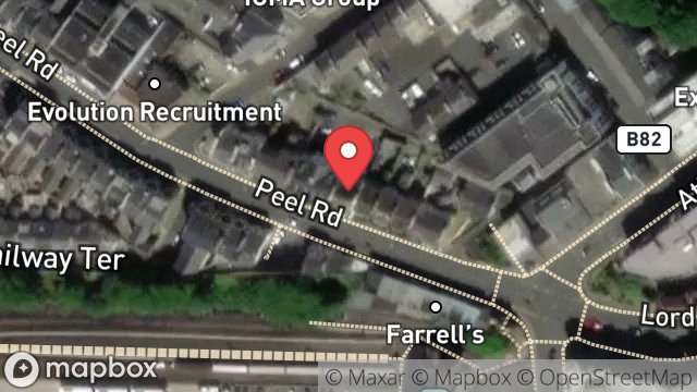 Map showing 10, PEEL ROAD, DOUGLAS, ISLE OF MAN, IM1 4LR