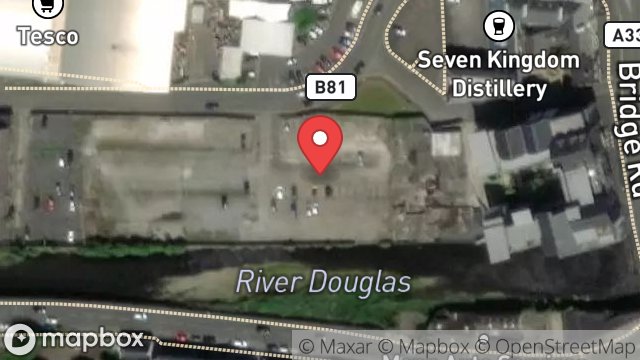 Map showing LAND BETWEEN THE RIVER DOUGLAS AND, LAKE ROAD, DOUGLAS, ISLE OF MAN, IM1 5AF