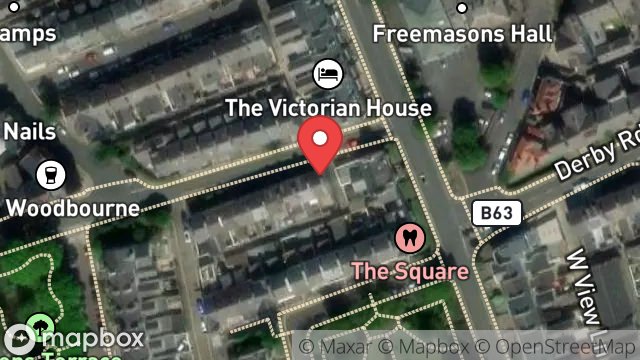 Map showing 1, ALEXANDER DRIVE, DOUGLAS, ISLE OF MAN, IM2 3QD