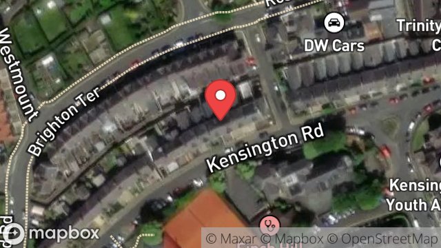 Map showing FLAT 1, 18, KENSINGTON ROAD, DOUGLAS, ISLE OF MAN, IM1 3EP