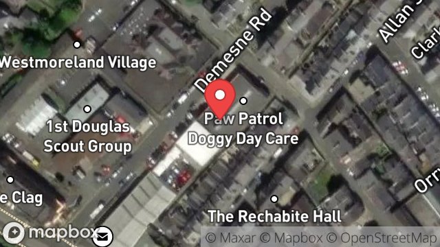 Map showing STORE, DEMESNE ROAD, DOUGLAS, ISLE OF MAN, IM1 3DS