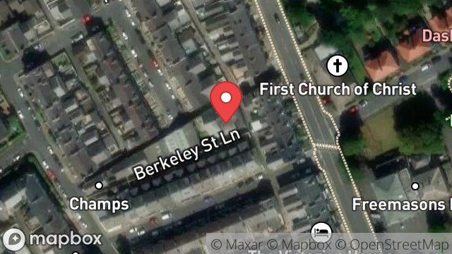 Map showing 2A, BERKELEY STREET LANE, DOUGLAS, ISLE OF MAN, IM2 3RN