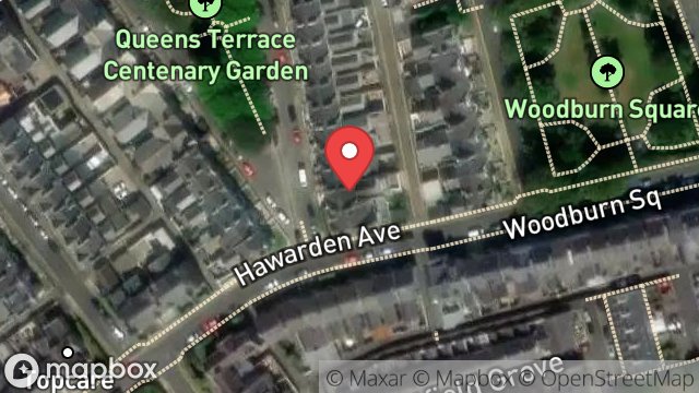 Map showing 14, QUEENS AVENUE, DOUGLAS, ISLE OF MAN, IM1 4DA