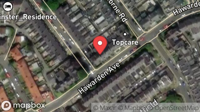Map showing 22, HAWARDEN AVENUE, DOUGLAS, ISLE OF MAN, IM1 4BS
