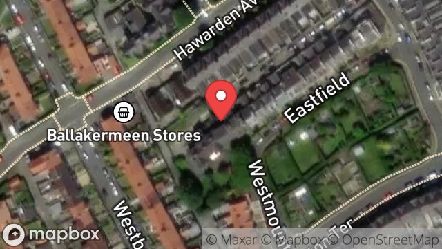 Map showing EASTFIELD CARE HOME, EASTFIELD, DOUGLAS, ISLE OF MAN, IM1 4AU